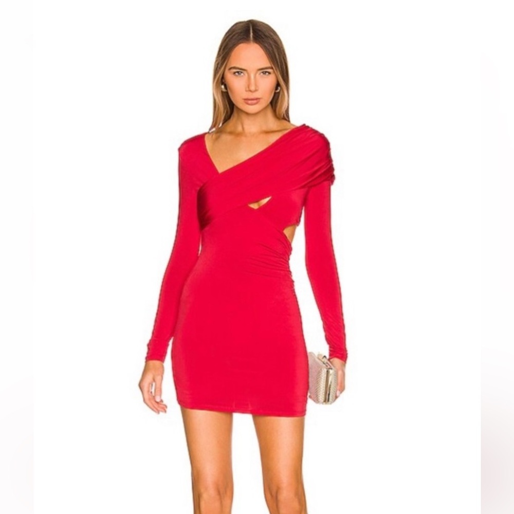 H:ours red mini dress. Worn Once. Size XS. Comfy